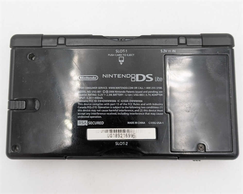 Nintendo DS Lite - Black - Console - SNR EPIC-CP-0010 (B Grade) (Used)